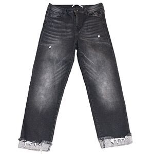 Celebrity Pink Juniors Size 11 Black Distressed High-Rise Skinny Stretch Jeans